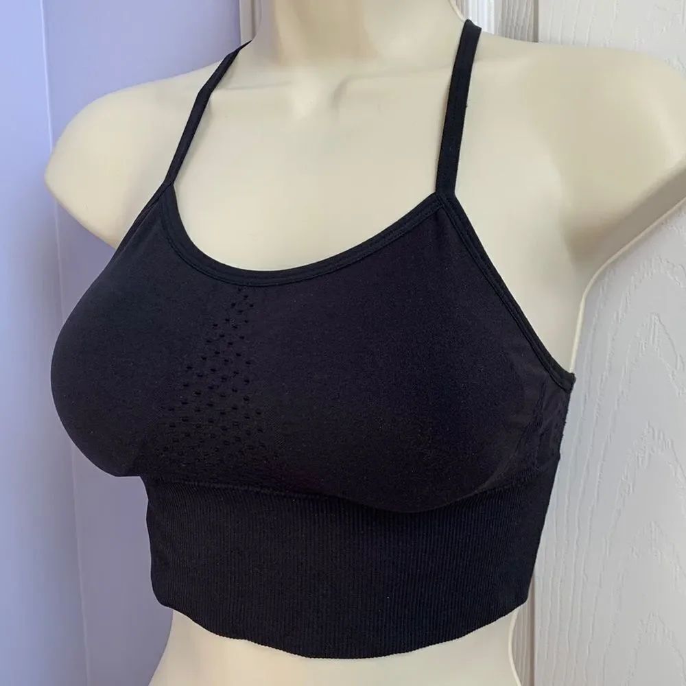 Lot of 2 Fruit of the Loom Push Up Racerback Bralette Bras S Black